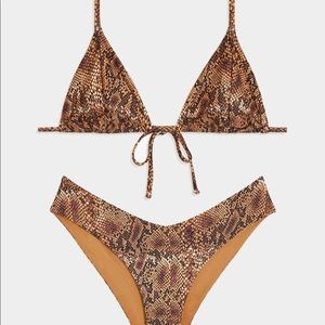 WeWoreWhat Snakeskin Bikini NWOT